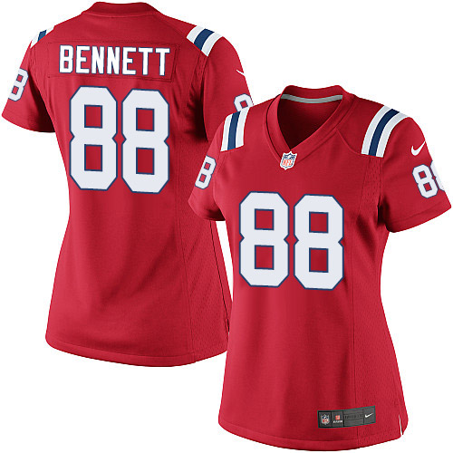 Women's Limited Martellus Bennett Nike Jersey Red Alternate - #88 NFL New England Patriots